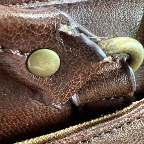 Relic Fossil Patchwork Floral Shoulder Bag Tapestry Jewel Tone Double Handle - Picture 12 of 12